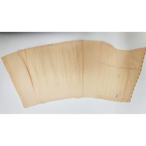 Vtg 50s 60s Corset Peach Cotton Brocade Boning Boned Stretch Panels M See Msmts - Picture 2 of 10